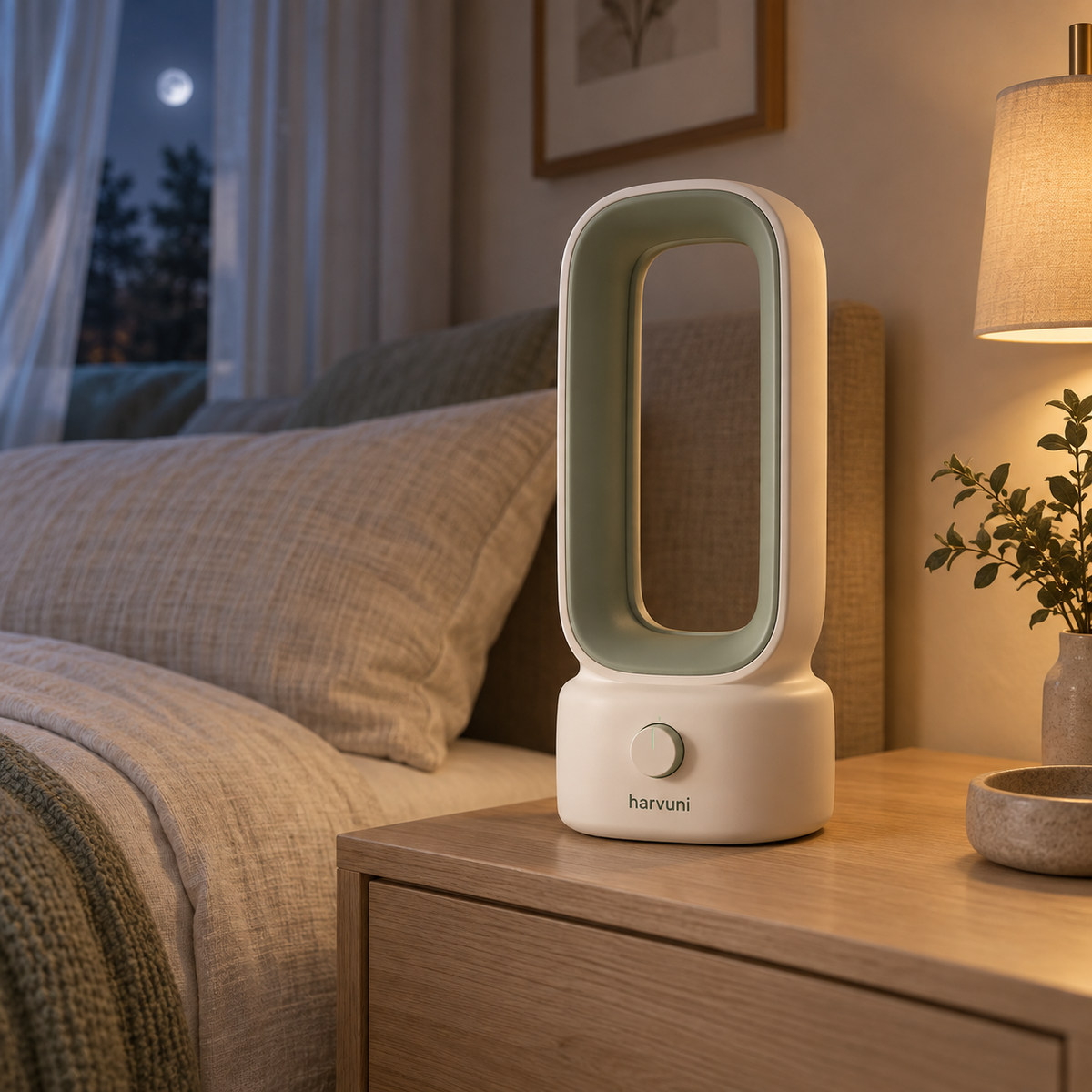 Harvuni CalmFlow Bedside Air Circulator